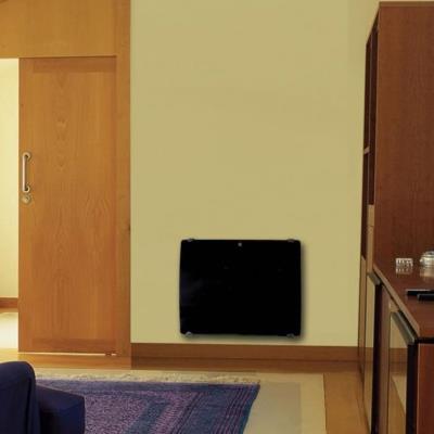 Voltman radiateur électrique verre galbé a inertie en céramique 1500w lcd programmable
