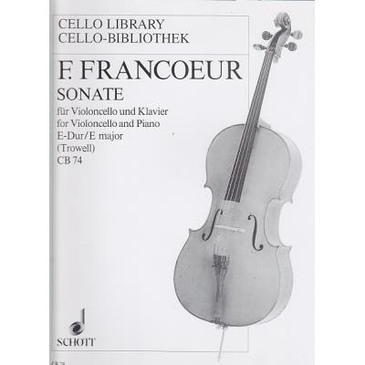 Partitions classique SCHOTT FRANCOEUR F. - SONATE EN MIB MAJEUR - VIOLONCELLE ET PIANO Violoncelle