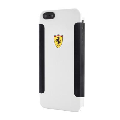 Coque Ferrari noire et blanche anti-choc pour iPhone 5s