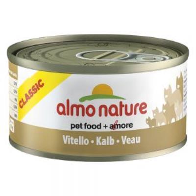 ALMO NATURE  P&acirc;t&eacute;e pour Chat HFC Natural 6 Boites 70 g Veau
