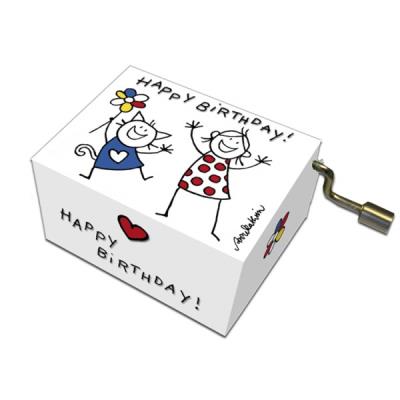 Serinette happy birthday motifs fillette &: chat