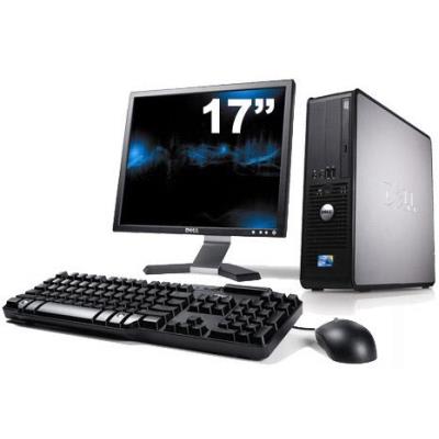 Ordinateur Dell Optiplex 380 SFF + Ecran 17'' - Gris - Intel Celeron E3300 / 2.50 GHz - RAM 2 Go - HDD 160 Go - DVD - Gigabit Ethernet - Windows 7 Pro