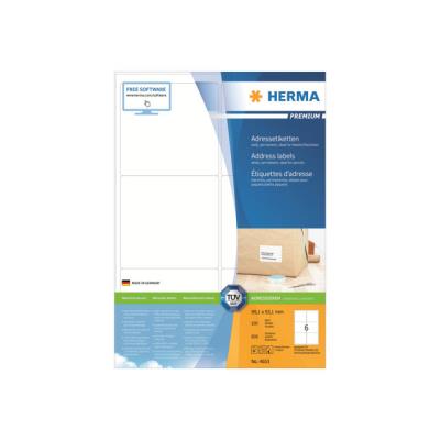HERMA Premium - gelamineerde adresetiketten - 600 etiket(ten)