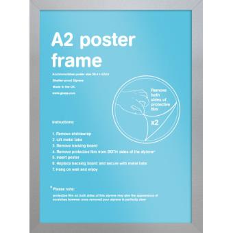 Cadre pour affiches Argent - A2 42 x 59.4cm - Eton - Achat & prix