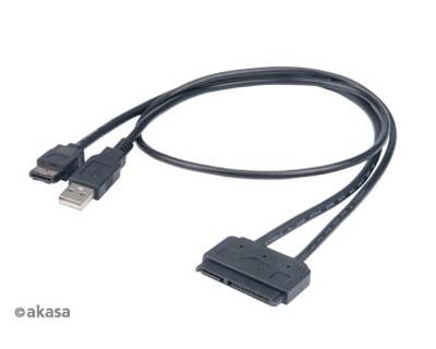 Adaptateur DD/SSD SATA 2,5'' vers eSATA - Flexstor eSATA Cable - AK-CBSA03-80BK - Noir