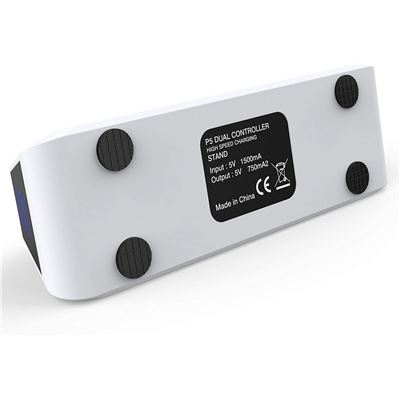 LED Chargeur Rapide pour Manette PS5 Blanc avec Bande Décorative