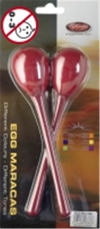 Stagg EGG-MA L/RD Paire de Maracas Oeufs en Plastique à Long Manche red