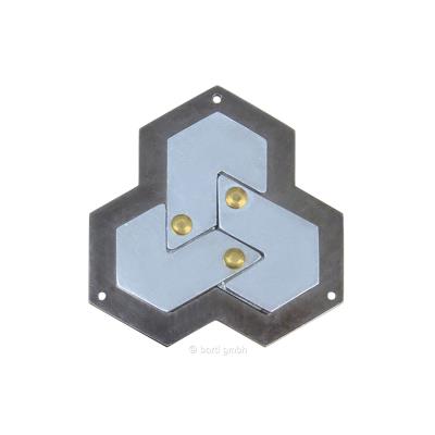 Casse tête en métal : Hexagone (Difficulté 4) Hanayamatoys