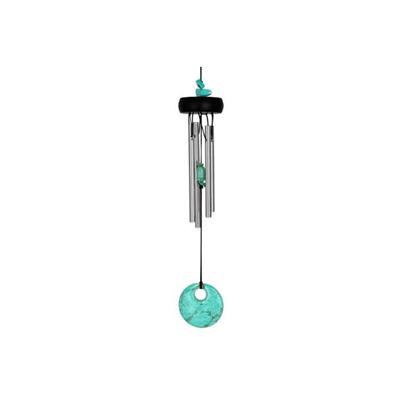 Carillon, Cloche de vent Turquoise Precious Stones 4 tubes 29 cm avec pierre