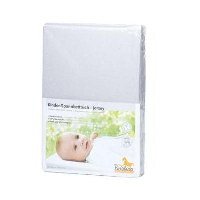 Pinolino - Drap housse gris pour lit bébé enfant 120x60cm ou 140x70cm