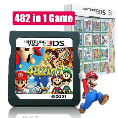 Carte de jeu vidéo Mario Album Nintendo 482 en 1 carte de Console de cartouche pour NDS NDSL 2DS 3DS 3DSLL NDSI