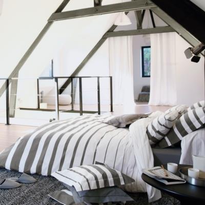 Housse de couette percale Grand Large BLANC DES VOSGES 140 x 200 cm