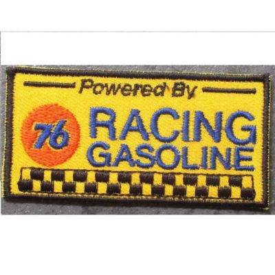 patch 76 oil racing team rectangulaire ecusson thermocollant