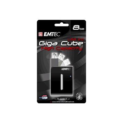EMTEC Giga Cube - Vaste schijf - 8 GB - extern (draagbaar) - USB 2.0