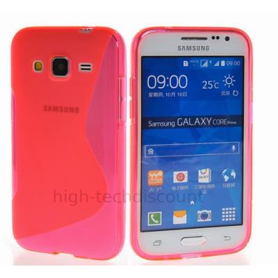 Housse etui coque pochette silicone gel fine pour Samsung G360H Galaxy Core Prime - ROSE