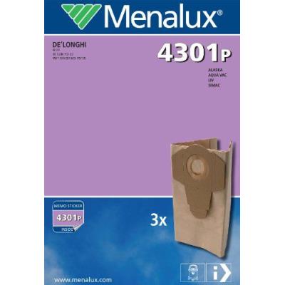 Menalux 4301 P Sac d'aspirateur 3 pièces Pour Alaska et DeLonghi (Import Allemagne)