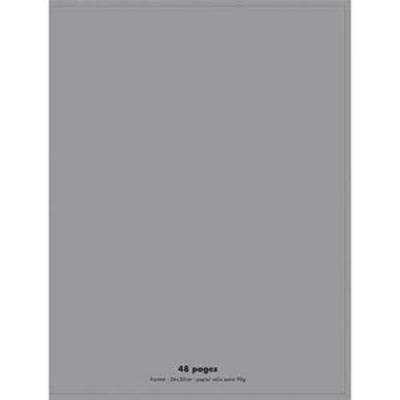 Lot de 10 Cahiers piqûre, 96 pages, Seyès, Format 17 x 22 cm, Couverture polypro GRIS