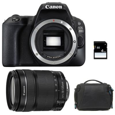CANON eos 200d + 18-135 is stm + sac + sd 4go