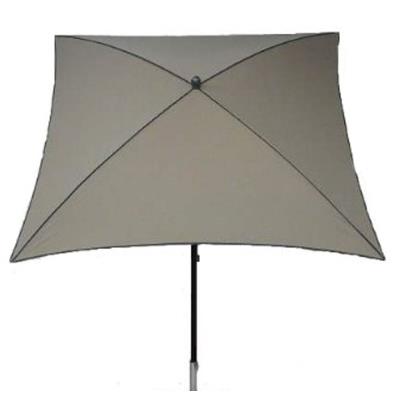 Parasol carré centré coloris Taupe - Dim : H250 x 200 x 200/4 cm-PEGANE-