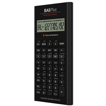 Texas Instruments Ba Ii Plus Calculatrice financière, Noir