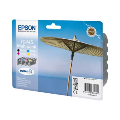 Epson Multipack T0445 - 4 - zwart, geel, cyaan, magenta - origineel - inktcartridge