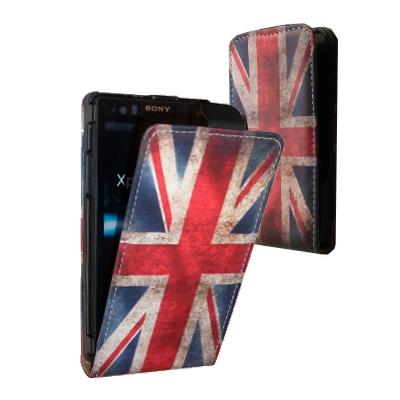 Etui a rabat drapeau anglais Vintage Sony Xperia V