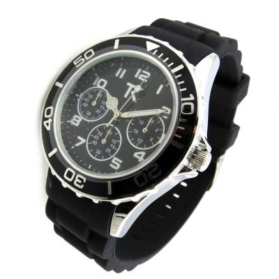 Les Trésors De Lily [N2430] - Montre femme 'Trendy' noir argenté
