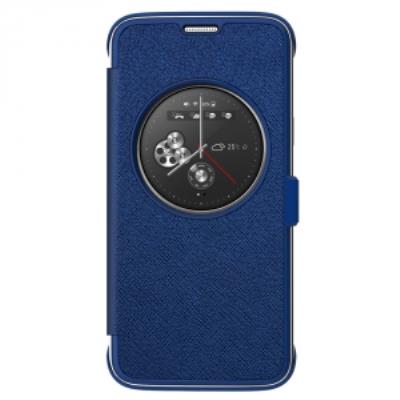 Etui Folio bleu Anymode sous licence Samsung Galaxy S5 Mini avec découpe circulaire