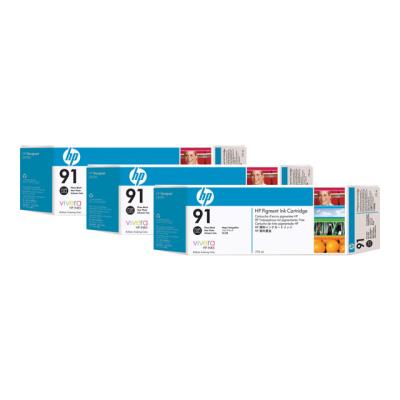 HP 91 3-ink Multipack - 3 - fotozwart - origineel - inktcartridge