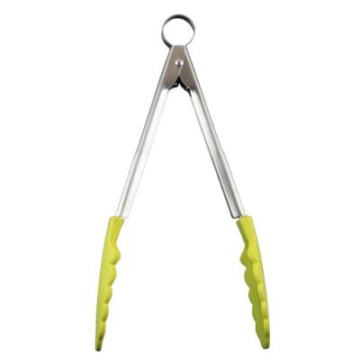 CUISIPRO 74708624 PINCE VERROUILLABLE EN SILICONE ANTI-ADHÉSIVE VERT 24 CM