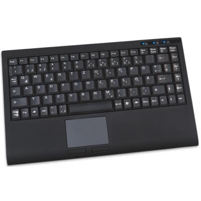 Keysonic Clavier Miniature Ack-540 U+ Avec Pavé Tactile, Usb, Noir, Qwertz