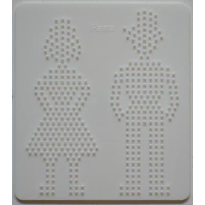 Plaque Femme et homme - pour perles standard (Ø5 mm)