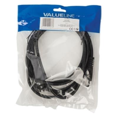 Câble dalimentation schuko mâle coudé - iec-320-c5 3.00 m noir valueline
