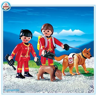 Playmobil - 4227 - Secouristes / Chiens Sauveteurs