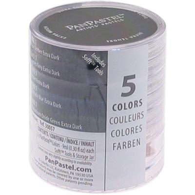 PANPASTEL PASTELS POUR ARTISTES SET DE 5 COULEURS TEINTES SOMBRES