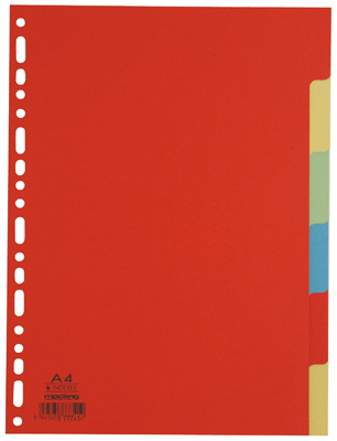 Intercalaires Carte Dossier 180g A4 - Jeu De 6