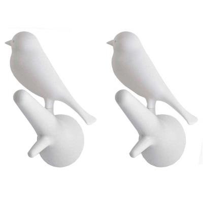 Set de 2 Patères Sparrow Blanc/Blanc