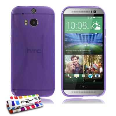 Coque Souple Ultra-Slim Le X Premium Violet pour HTC ONE M8