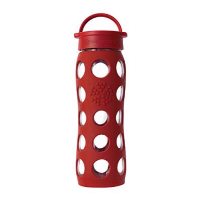 Lifefactory 13573 bouteille en verre rouge 650 ml