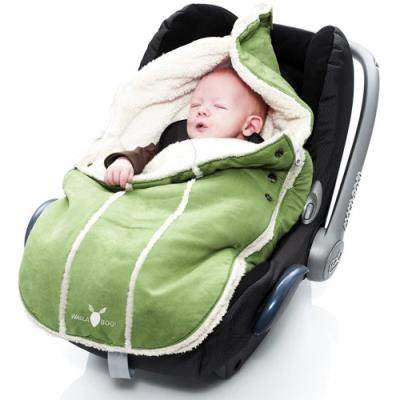 Wallaboo chancelière original - daim microfibre - accessoire poussette, couffin ou nacelle - 0 - 1 ans - vert