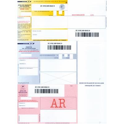 Imprimes recommandes - boite de 150