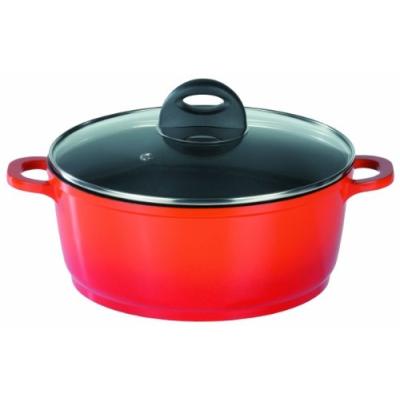 gsw 469241 gourmet shadow marmite avec couvercle en verre orange 24 cm/3,9 l