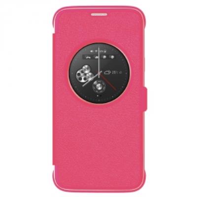 Etui Folio rose Anymode sous licence Samsung Galaxy S5 Mini avec découpe circulaire