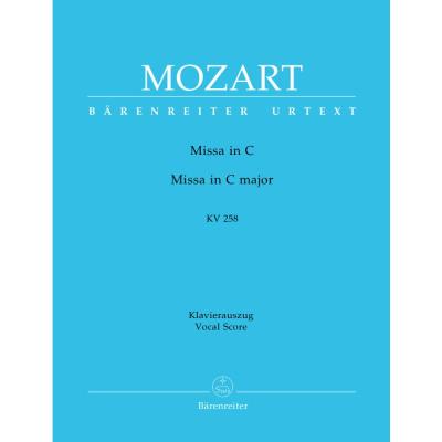 Partitions classique BARENREITER MOZART W.A. - MESSE EN DO MAJEUR KV 258 - REDUCTION CHANT, PIANO Choeur et ensemble vocal