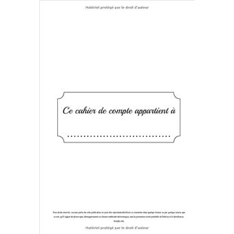 Mon Carnet De Compte Personnel 2024: Gérer Les Dépenses Et La Gestion Des  Finances Personnelles Cahier Budget Familial ( 100 Pages ) (French