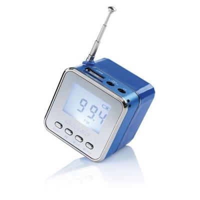 Station MP3 et radio de poche ''MPS-550.Cube'' - Bleu
