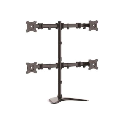 StarTech.com Support de bureau pour quatre ecrans a fixation VESA jusqu'a 27 et 8 kg - Support moniteur multi-ecrans - Acier - pied
