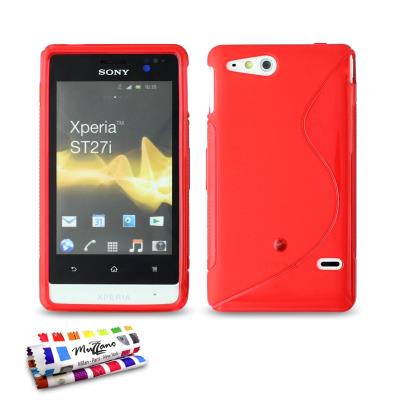 Coque Souple ORIGINALE Ultra Fine Rouge , Le S,  Premium de MUZZANO pour SONY ST27   ST27I