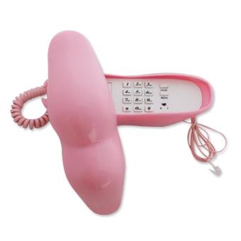 Téléphone fixe mini téléphone rouge rose rose lèvres embrasser téléphones  portables filaires pour enfants dame maison téléphone fixe chambre