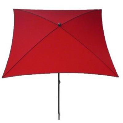 Parasol carré centré coloris Terracotta - Dim : H250 x 200 x 200/4 cm-PEGANE-